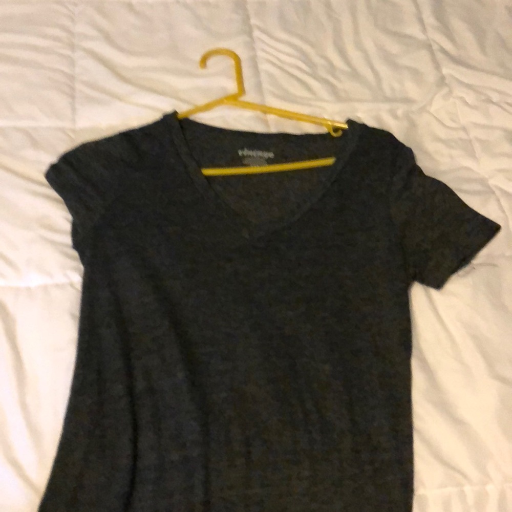 grey v neck tight shirt (cotton)